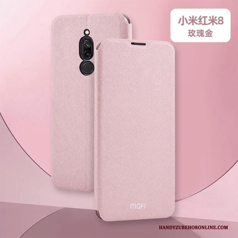 Redmi 8 Hoesje Hoes Mini Bescherming Persoonlijk Leren Etui Trendy Merk Zacht