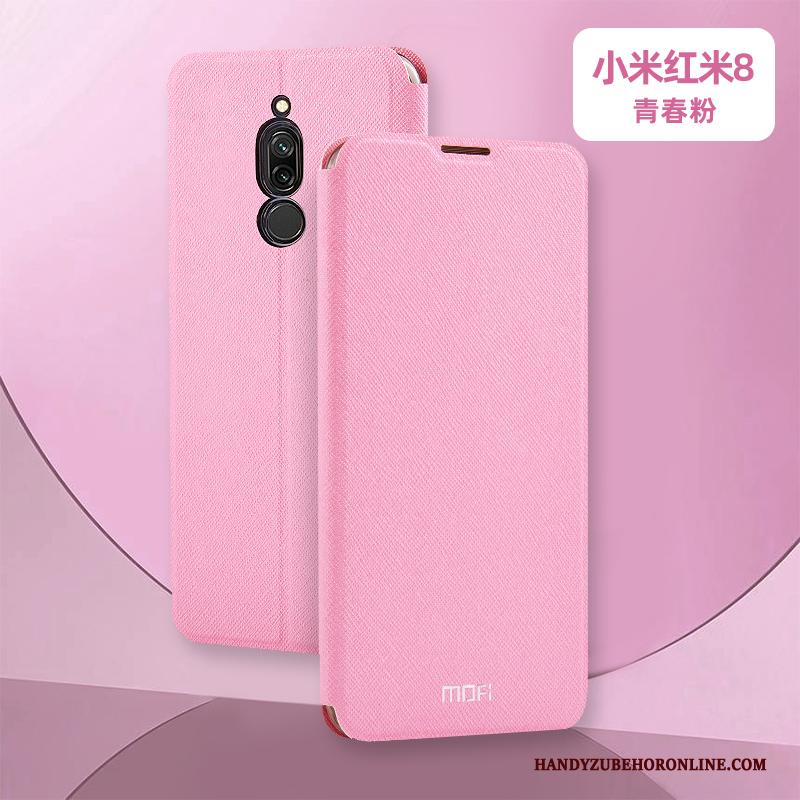 Redmi 8 Hoesje Hoes Mini Bescherming Persoonlijk Leren Etui Trendy Merk Zacht