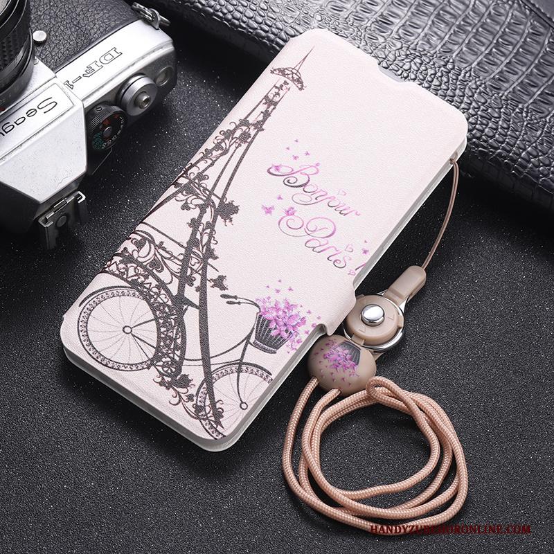 Samsung Galaxy Note 10+ Hoesje Anti-fall Hoes Hanger Purper Mobiele Telefoon Folio Leren Etui