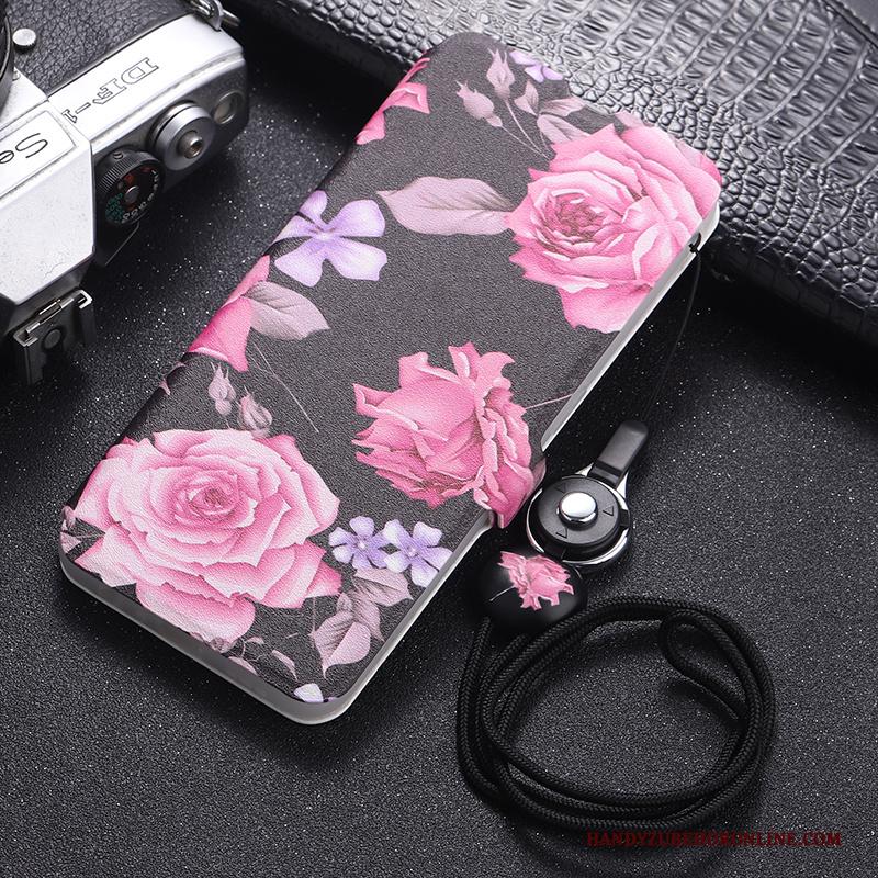 Samsung Galaxy Note 10+ Hoesje Anti-fall Hoes Hanger Purper Mobiele Telefoon Folio Leren Etui