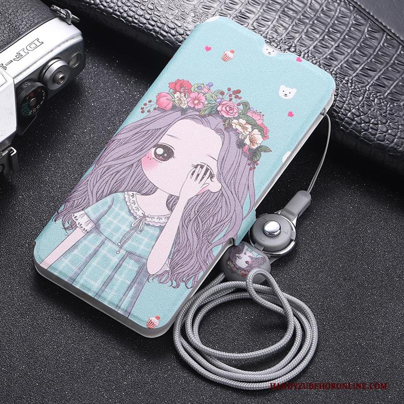 Samsung Galaxy Note 10+ Hoesje Anti-fall Hoes Hanger Purper Mobiele Telefoon Folio Leren Etui