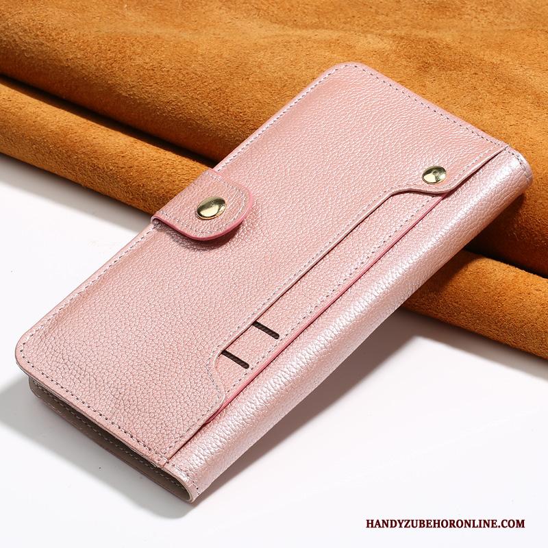 Samsung Galaxy Note 10 Hoesje Bescherming Ster Hoes Leren Etui Anti-fall Hand Echt Leer