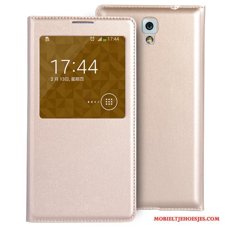 Samsung Galaxy Note 3 Hoesje Telefoon Leer Bescherming Folio Mini Licht Ster