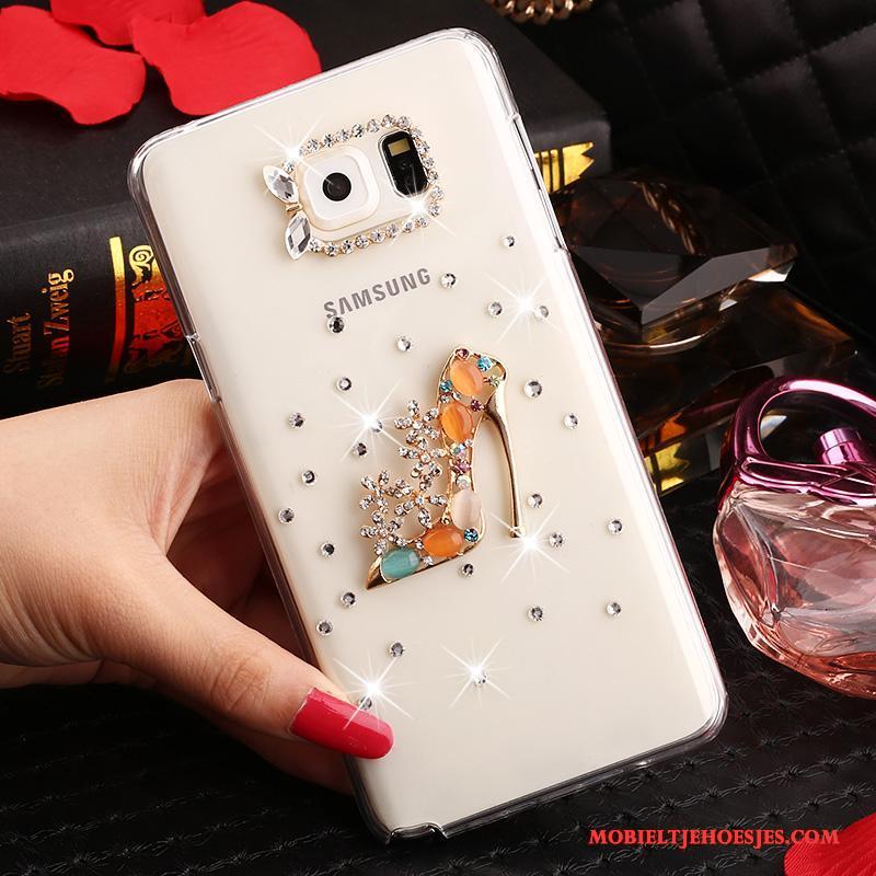 Samsung Galaxy Note 5 Hoes Bloemen Bescherming Doorzichtig Hoesje Met Strass Ster