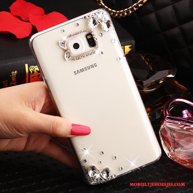 Samsung Galaxy Note 5 Hoes Bloemen Bescherming Doorzichtig Hoesje Met Strass Ster