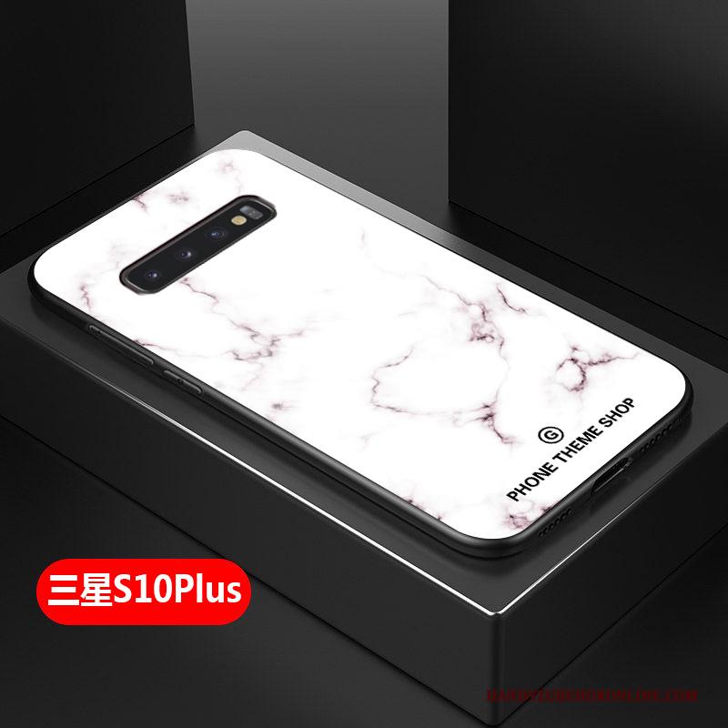 Samsung Galaxy S10+ Hoes Siliconen Trendy Merk Zacht Scheppend Hemming Hoesje Telefoon