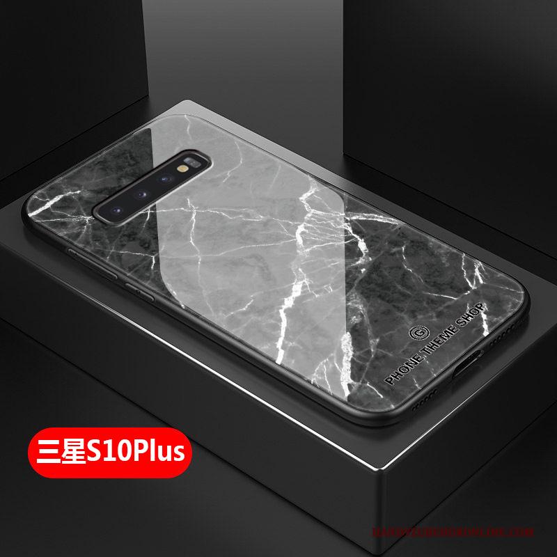 Samsung Galaxy S10+ Hoes Siliconen Trendy Merk Zacht Scheppend Hemming Hoesje Telefoon