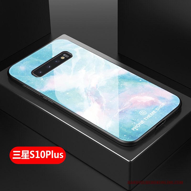 Samsung Galaxy S10+ Hoes Siliconen Trendy Merk Zacht Scheppend Hemming Hoesje Telefoon