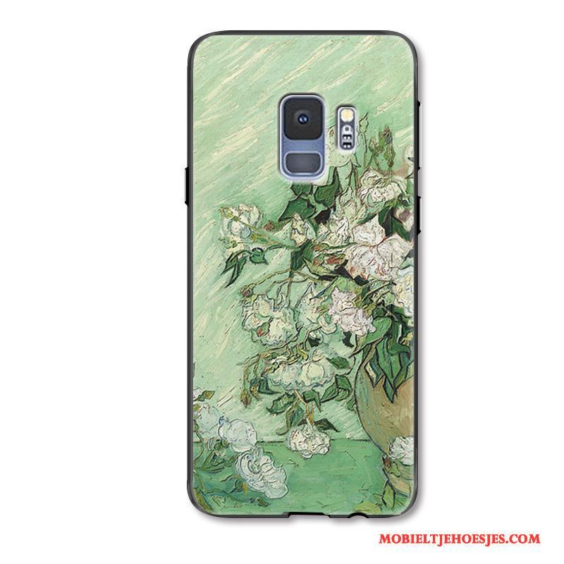 Samsung Galaxy S9+ Roze Groen Anti-fall Hoge Luxe Mode Hoesje Telefoon