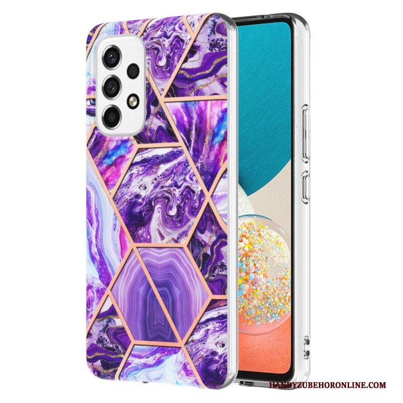 Telefoonhoesje voor Samsung Galaxy M53 5G Flitsend Geometrisch Marmer