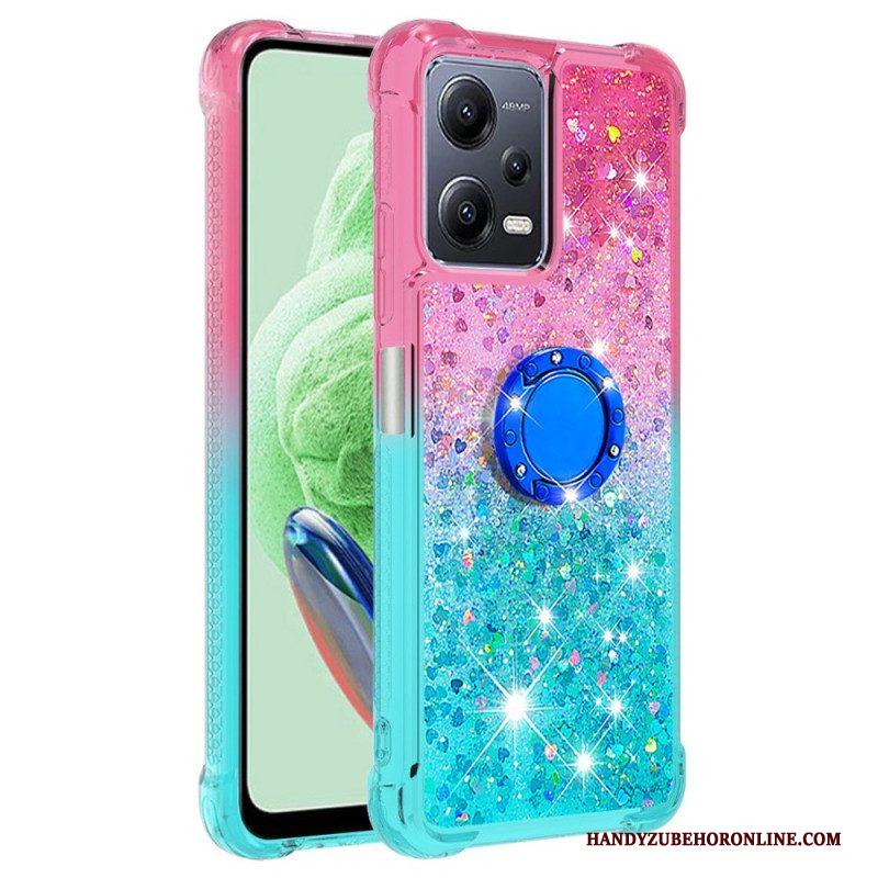 Telefoonhoesje voor Xiaomi Redmi Note 12 5G Glitter Ringbeugel