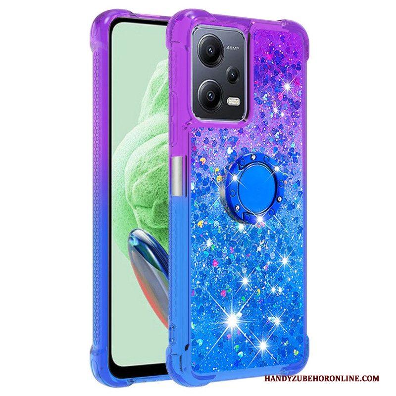 Telefoonhoesje voor Xiaomi Redmi Note 12 5G Glitter Ringbeugel