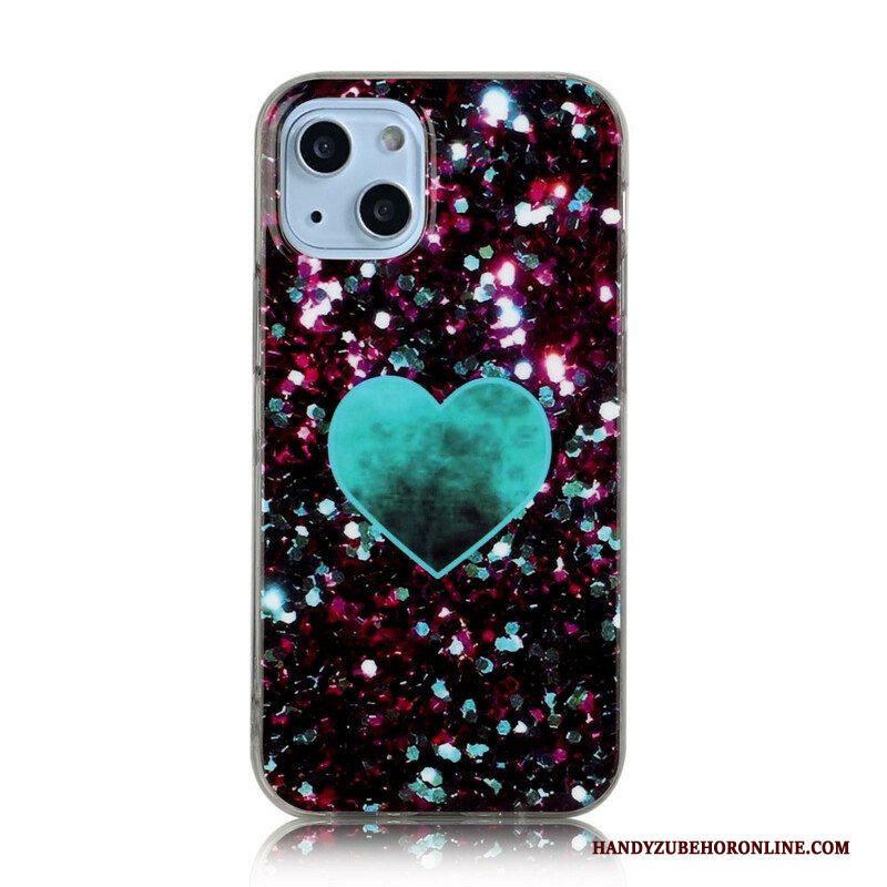 Telefoonhoesje voor iPhone 13 Mini Glitter Marmer