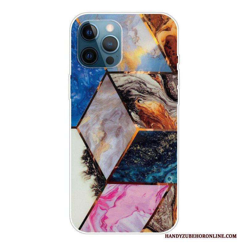 Telefoonhoesje voor iPhone 13 Pro Variabel Geometrisch Marmer