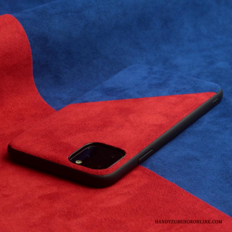 iPhone 11 Pro Max Hoesje Suede Bescherming Het Uitstralen Twee Kleuren Verbinding Europa Anti-fall