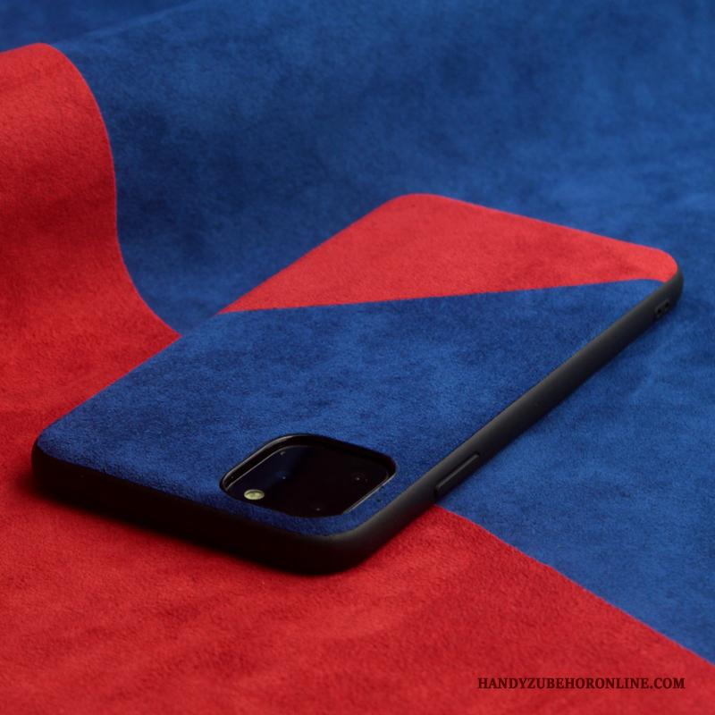 iPhone 11 Pro Max Hoesje Suede Bescherming Het Uitstralen Twee Kleuren Verbinding Europa Anti-fall