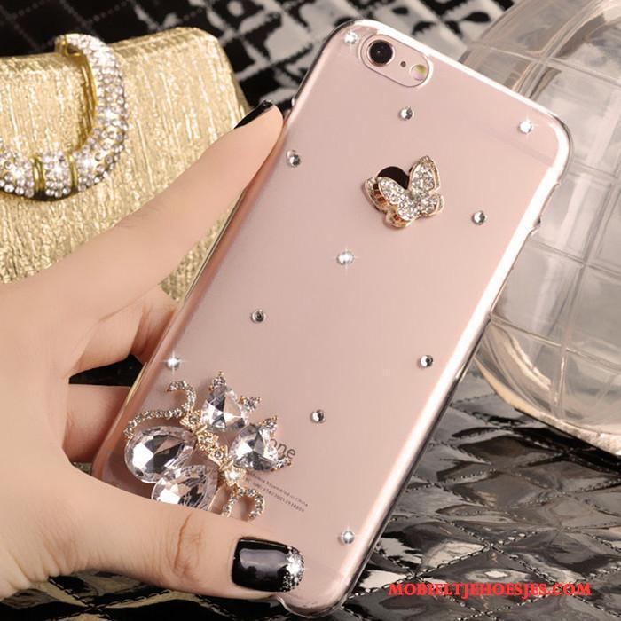 iPhone 5/5s Met Strass Bescherming Hoes Hoesje Telefoon Roze