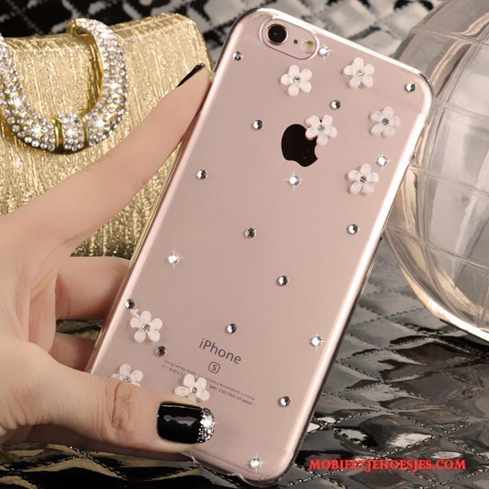 iPhone 5/5s Met Strass Bescherming Hoes Hoesje Telefoon Roze