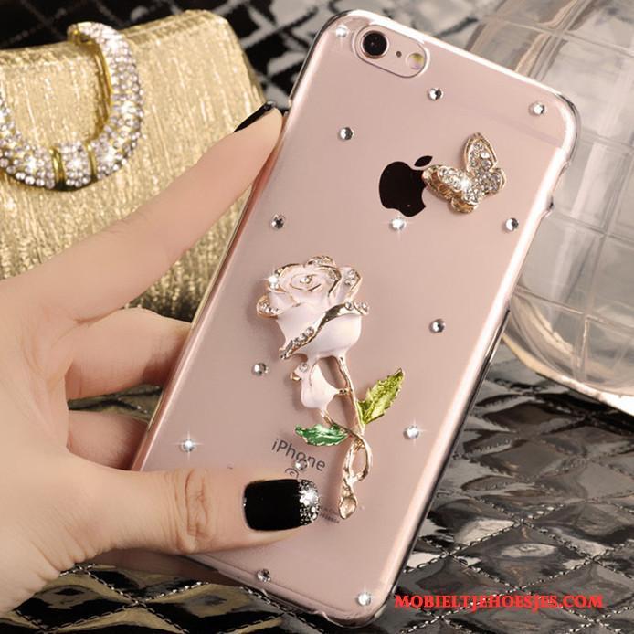 iPhone 5/5s Met Strass Bescherming Hoes Hoesje Telefoon Roze