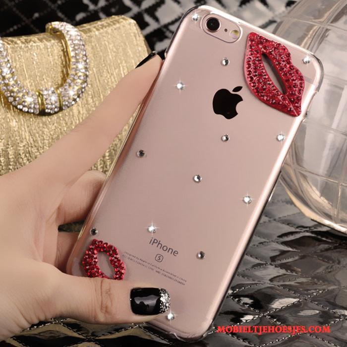 iPhone 5/5s Met Strass Bescherming Hoes Hoesje Telefoon Roze