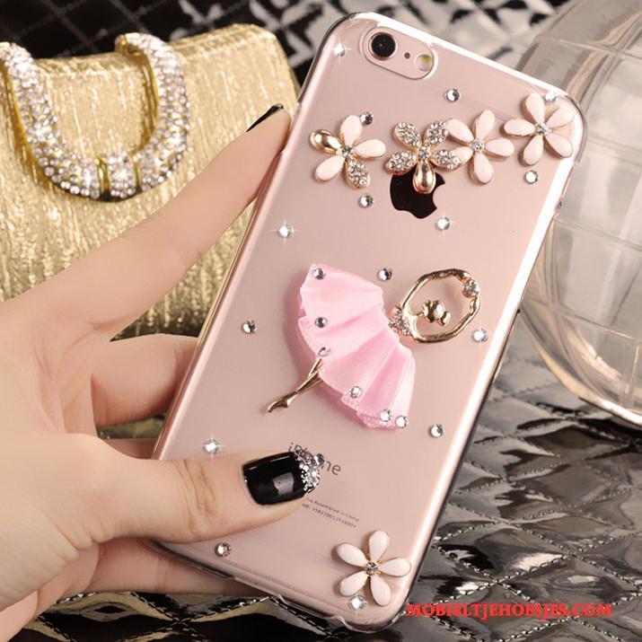 iPhone 5/5s Met Strass Bescherming Hoes Hoesje Telefoon Roze