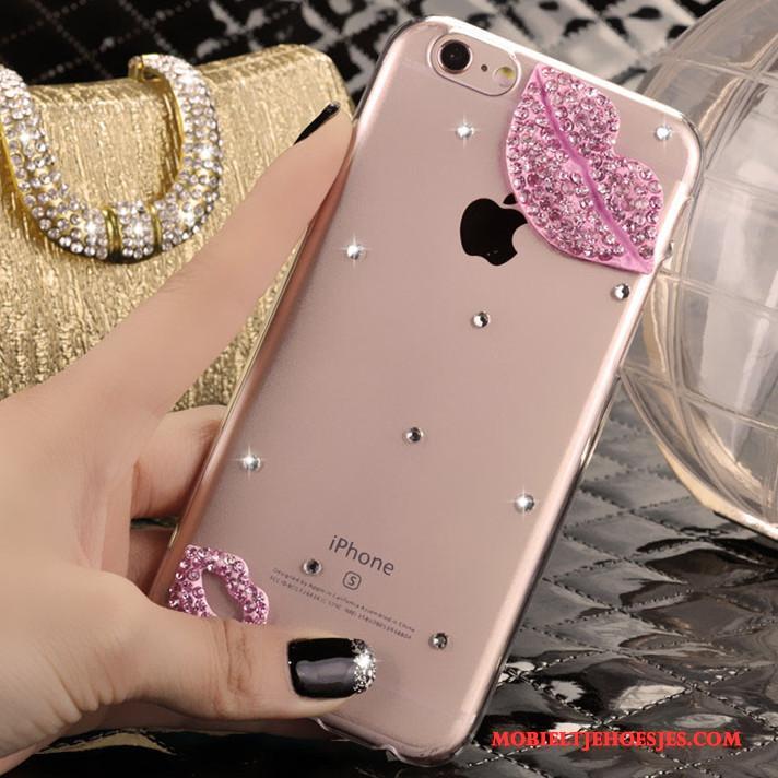 iPhone 5/5s Met Strass Bescherming Hoes Hoesje Telefoon Roze