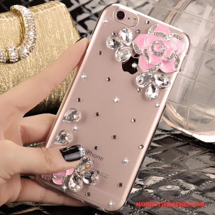 iPhone 5/5s Met Strass Bescherming Hoes Hoesje Telefoon Roze