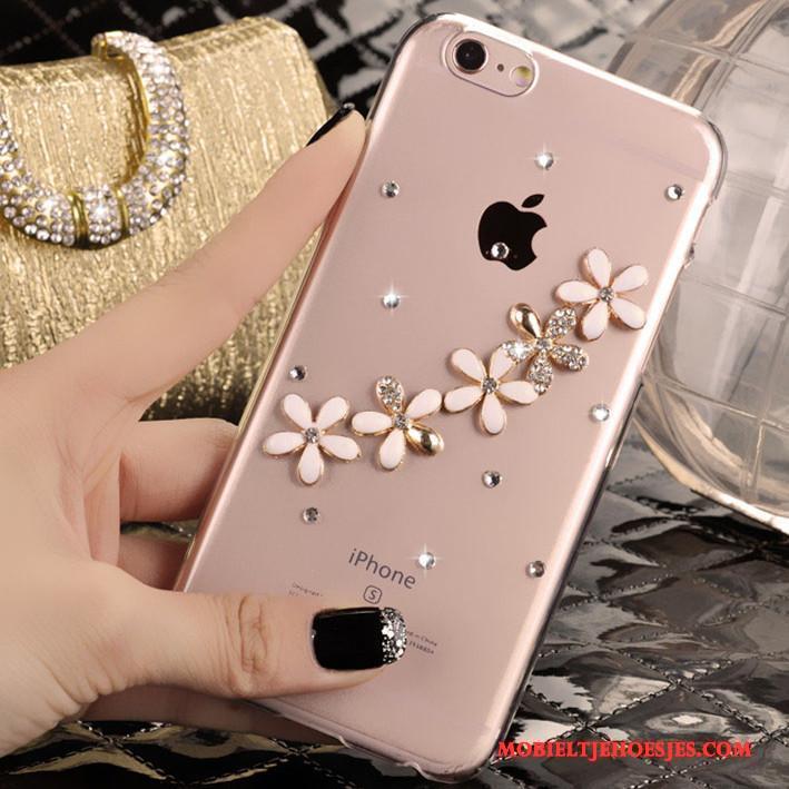 iPhone 5/5s Met Strass Bescherming Hoes Hoesje Telefoon Roze