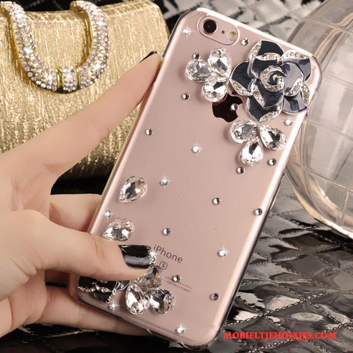 iPhone 5/5s Met Strass Bescherming Hoes Hoesje Telefoon Roze