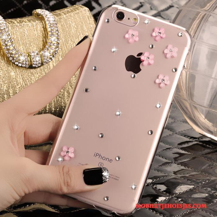 iPhone 5/5s Met Strass Bescherming Hoes Hoesje Telefoon Roze