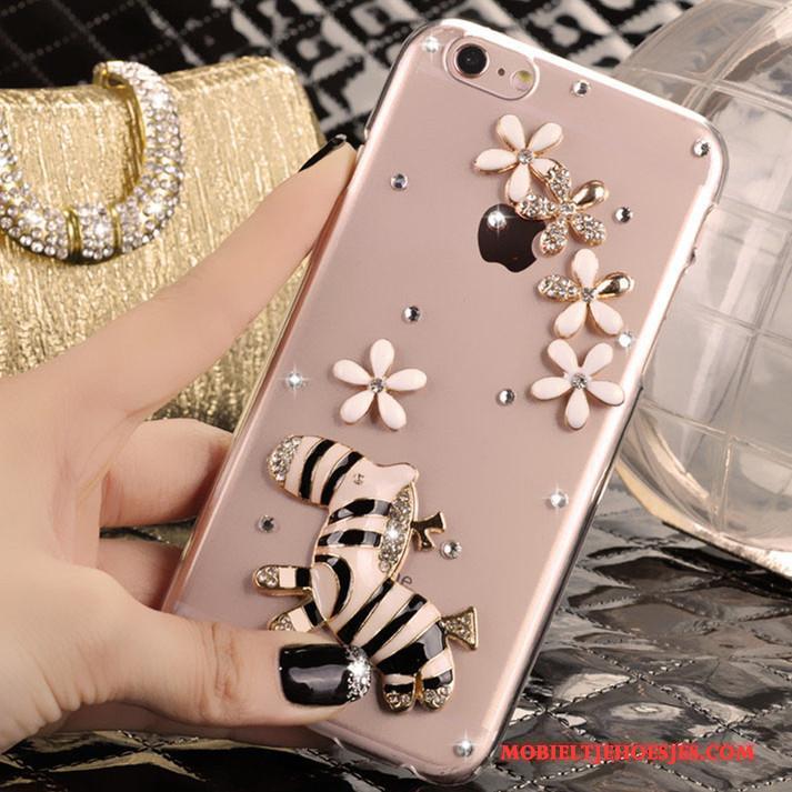 iPhone 5/5s Met Strass Bescherming Hoes Hoesje Telefoon Roze