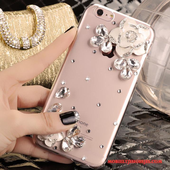 iPhone 5/5s Met Strass Bescherming Hoes Hoesje Telefoon Roze