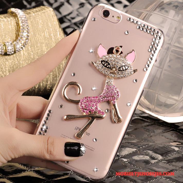 iPhone 5/5s Met Strass Bescherming Hoes Hoesje Telefoon Roze