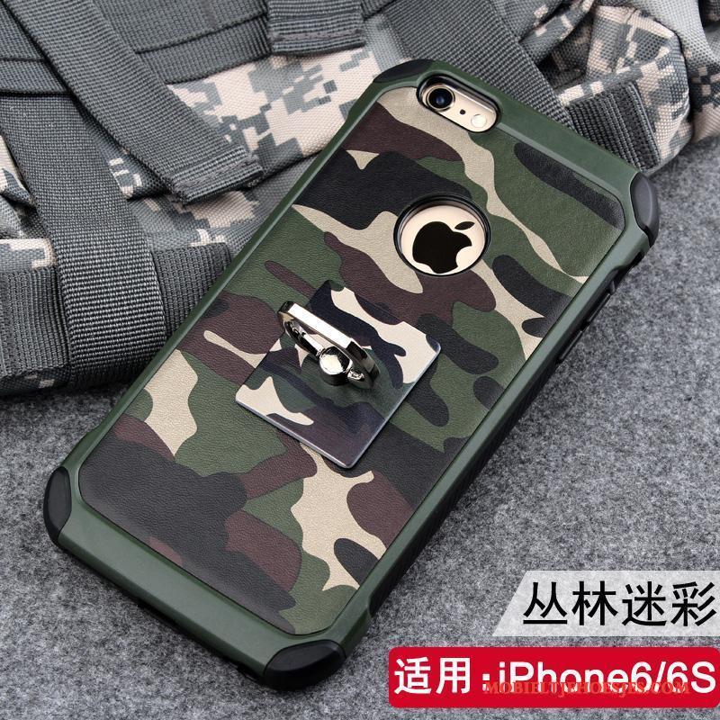 iPhone 6/6s Camouflage Siliconen Ring Zacht Ondersteuning Hoesje Telefoon