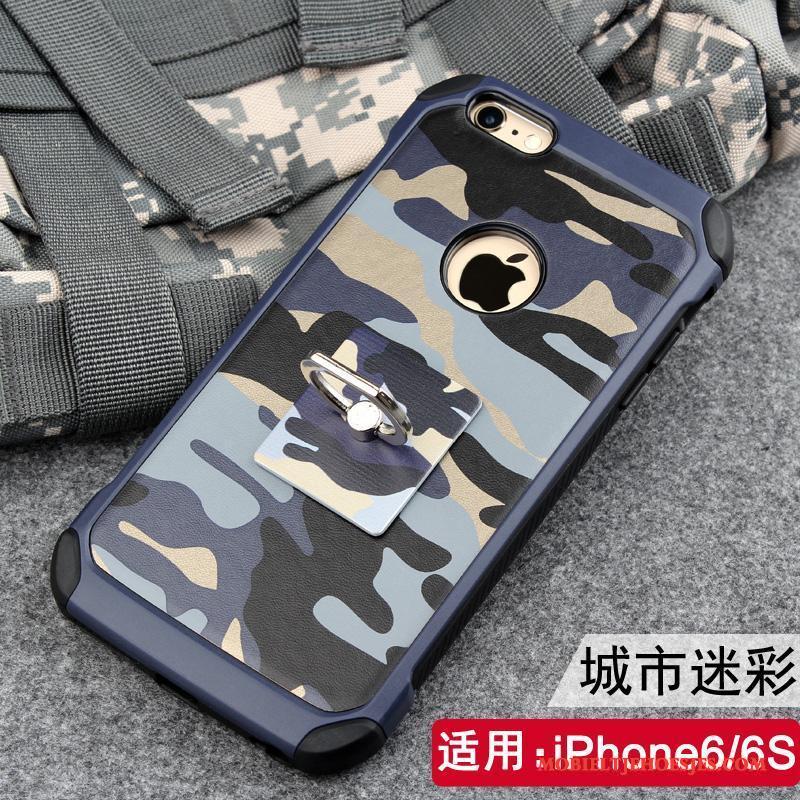 iPhone 6/6s Camouflage Siliconen Ring Zacht Ondersteuning Hoesje Telefoon