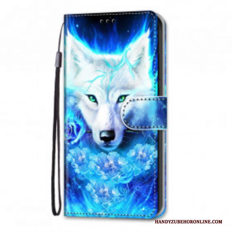 Folio-hoesje voor Samsung Galaxy S21 Ultra 5G Magische Wolf