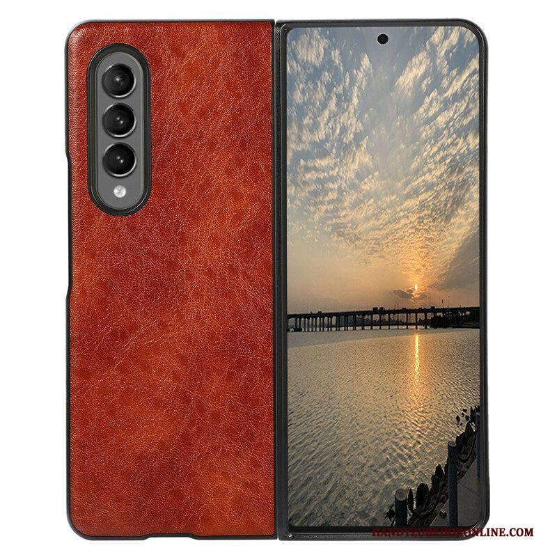 Hoesje voor Samsung Galaxy Z Fold 3 5G Getextureerd Kunstleer