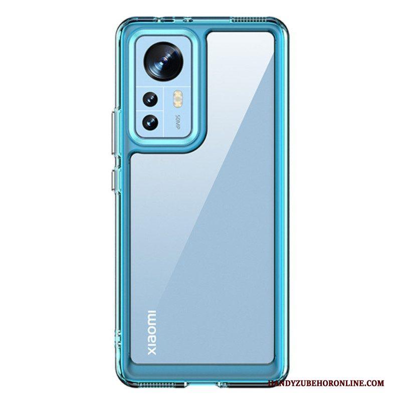 Hoesje voor Xiaomi 12 / 12X Transparant Met Gekleurde Contouren