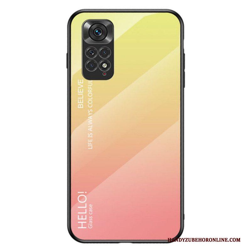 Hoesje voor Xiaomi Redmi Note 11 / 11S Gehard Glas Hallo