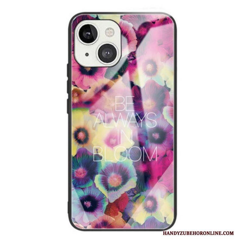 Hoesje voor iPhone 13 Mini Be Always In Bloom Gehard Glas