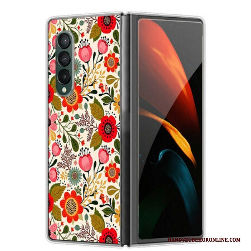 Telefoonhoesje voor Samsung Galaxy Z Fold 3 5G Bloemen Tapijt