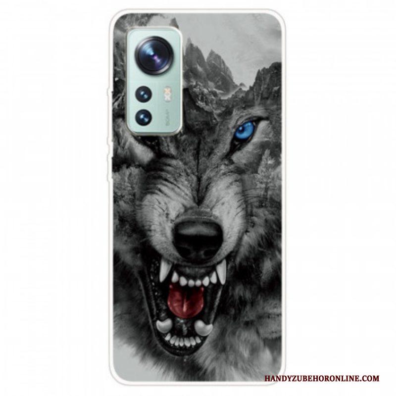 Telefoonhoesje voor Xiaomi 12 / 12X Siliconen Wilde Wolf