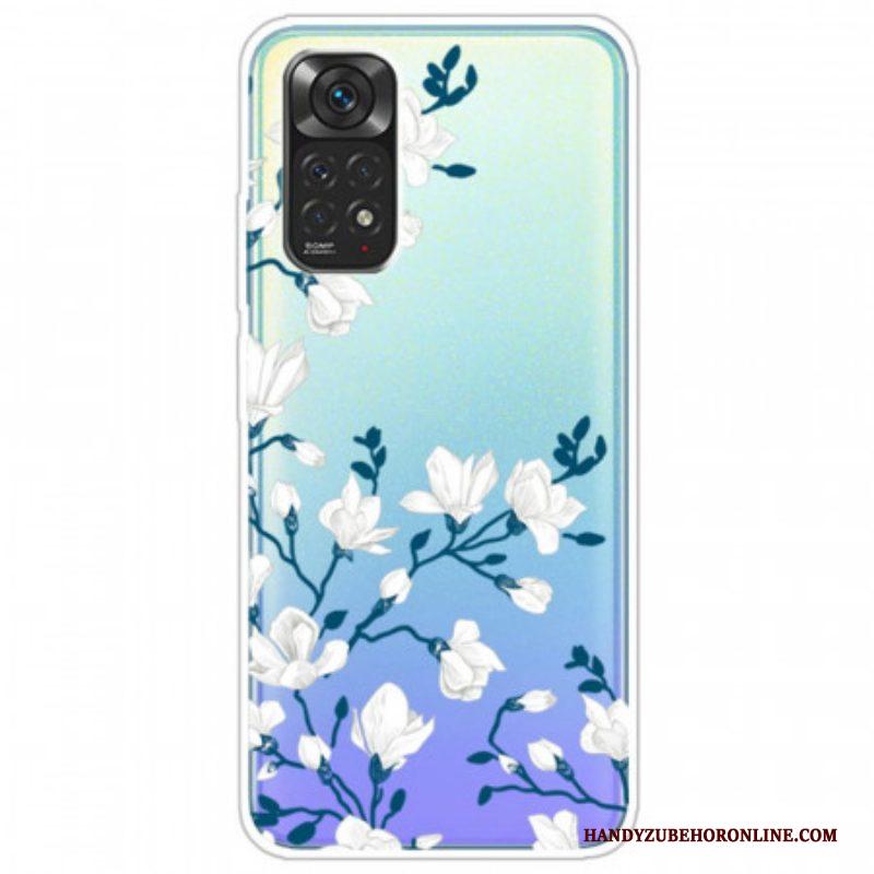 Telefoonhoesje voor Xiaomi Redmi Note 11 / 11S Witte Bloemen